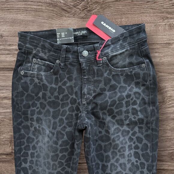 Cambio Jeans Vintage Leopard Print Parla Jeans Size 34D New With Tags - Picture 2 of 15